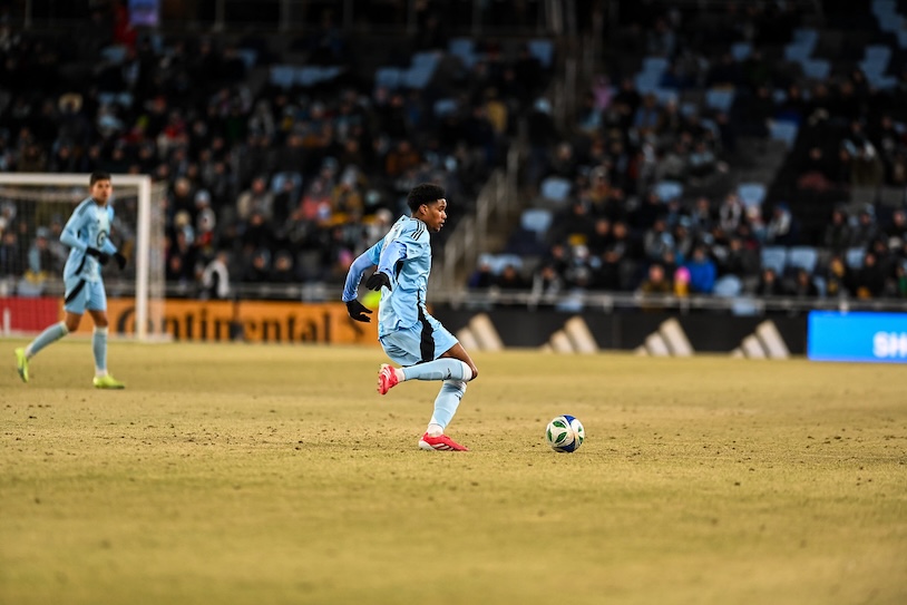 MNUFC midfielder Owen Gene
